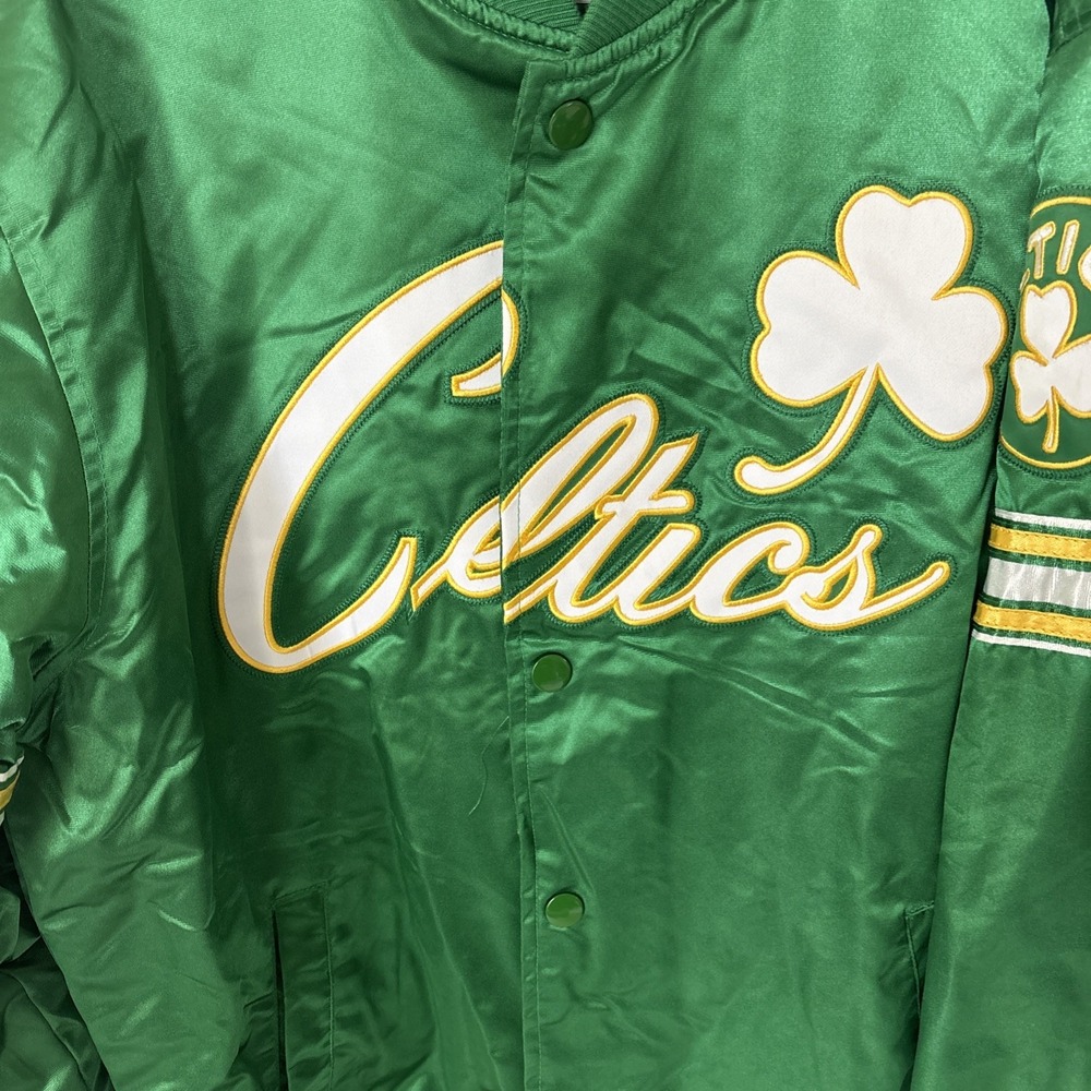 Retro Starter Boston Celtics Satin Jacket Mens size L new‎ without tags - Picture 4 of 16